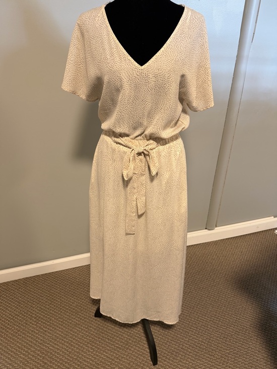 Sienna Sky Dresses & Skirts - Sienna Sky Cream Polka Dot Midi Dress Size Small